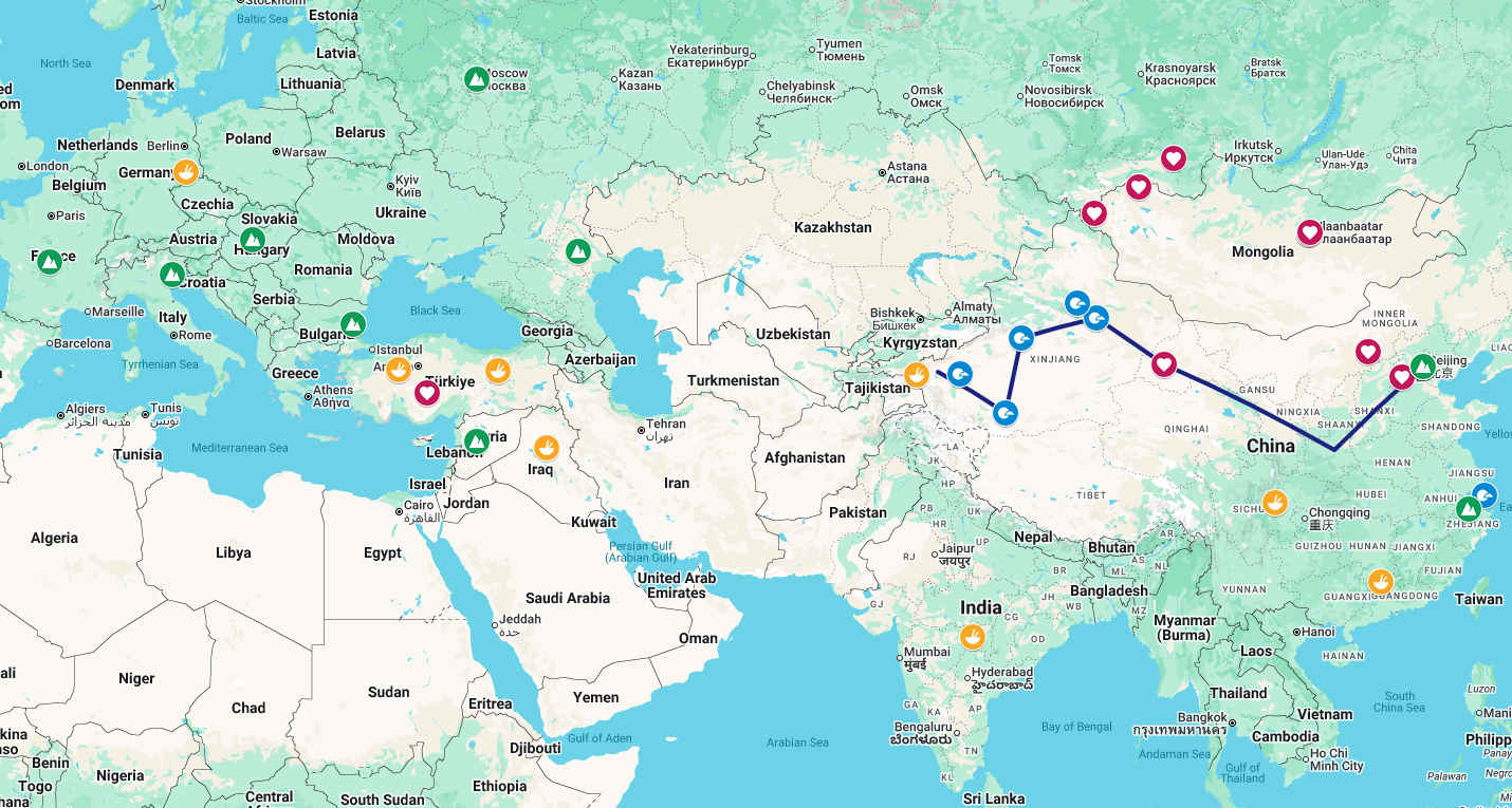 Map of the Silk Road Project